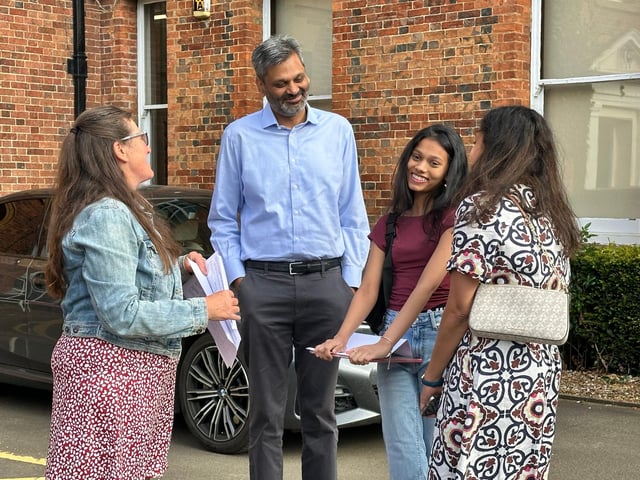 Quinton House students celebrate their GCSE results.