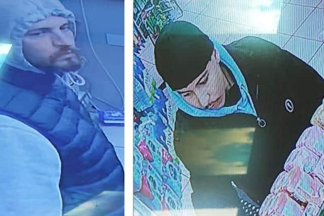 Police want to speak to these two men about a theft from the Londis store in Broadmead Avenue, Northampton