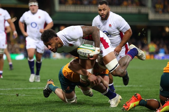 Courtney Lawes makes ground for England