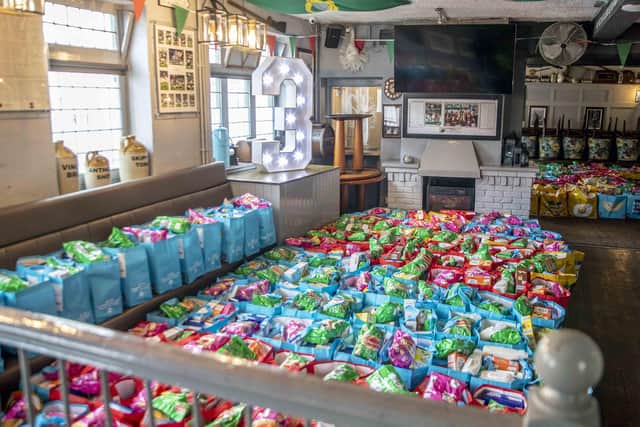 This week 1,700 food parcels have been made up and distributed to more than 70 schools across the county. Photo: Kirsty Edmonds.
