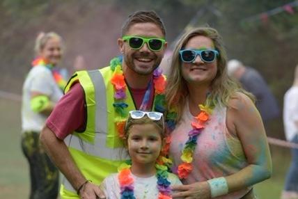 More than 60 children, parents and members of the community completed a colour run at Pitsford Quarry on Sunday September 28 to raise money for school activities.