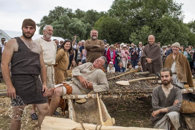 The big Bronze Age boat launch at Stanwick Lakes