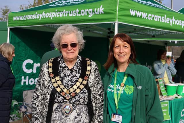 Go Green - Rebecca Patenall and Mayor of Rushden Town Council Cllr Mrs Gill Mercer