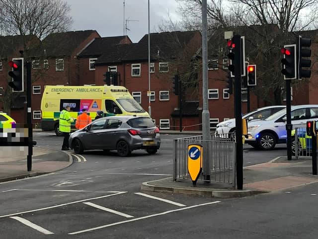 The incident happened at the junction with Kingsthorpe Road and Barrack Road.