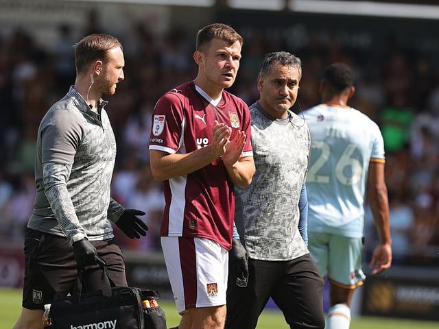 Forced off with a groin issue after just 15 minutes. He's an important cog in the middle of the back three and that became apparent for a period after he went off as Cobblers played themselves into trouble... 6