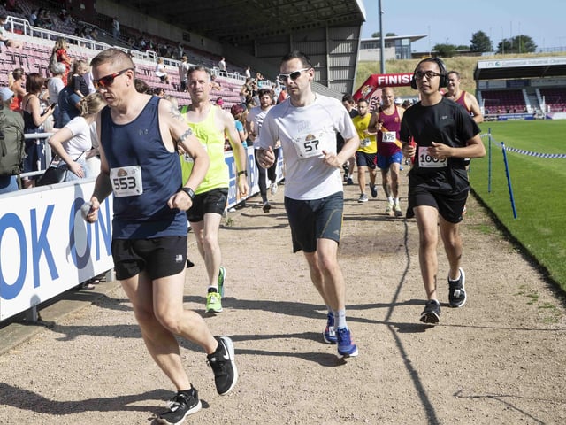 Hundreds of runners took part in the race on Sunday June 25, which started and finished at Sixfields stadium.