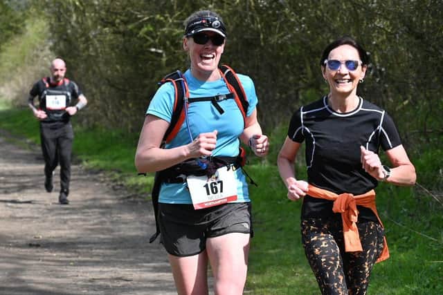 Team Northamptonshire runners enjoying the picturesque 28-mile course