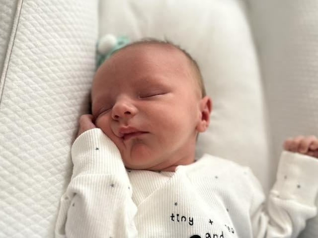 Vinnie Kane born at 11.20am on July 11 at Northampton General Hospital, weighing 8lbs 1oz.