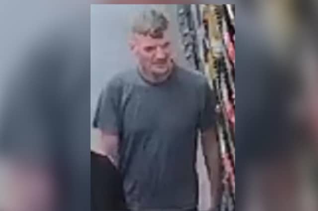 Police would like to speak to the man in the image.