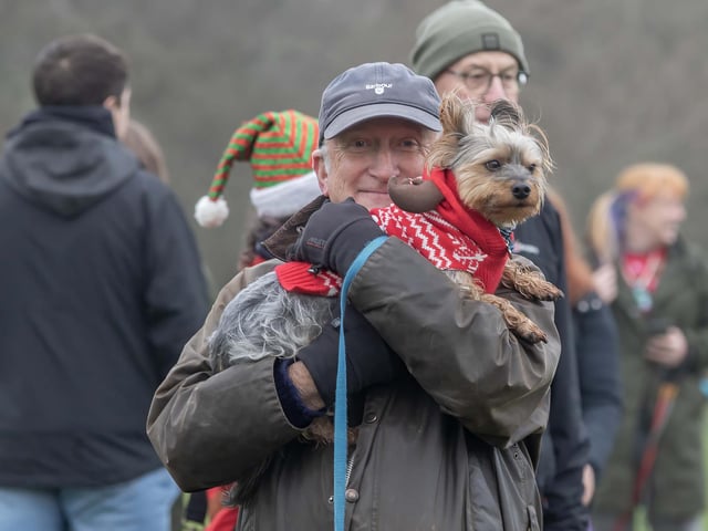 Dozens of dog walkers turned out on Sunday morning (December 21) for the charity's annual fundraiser at Bradlaugh Fields