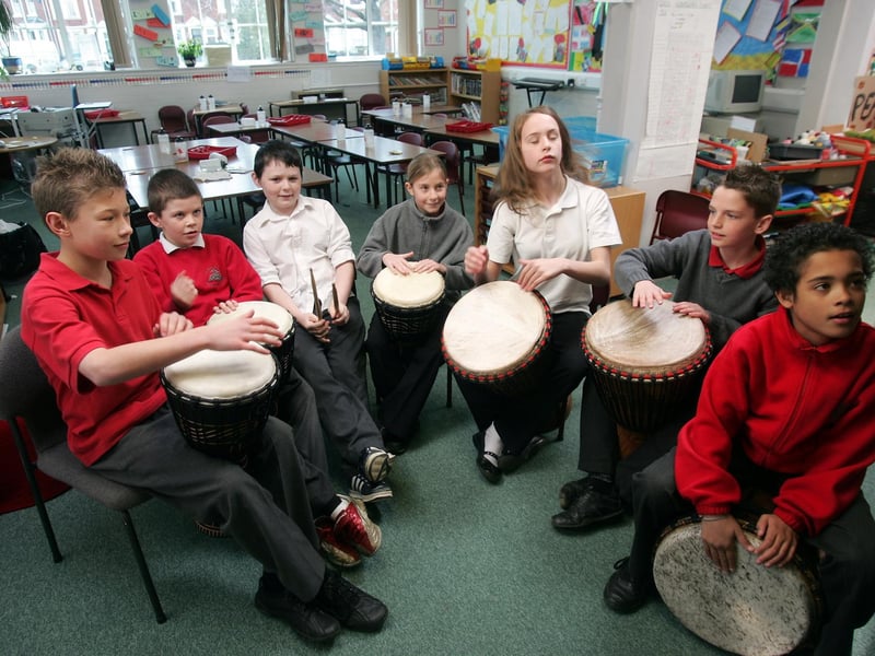 Cedar Road Primary school, drum lesson
