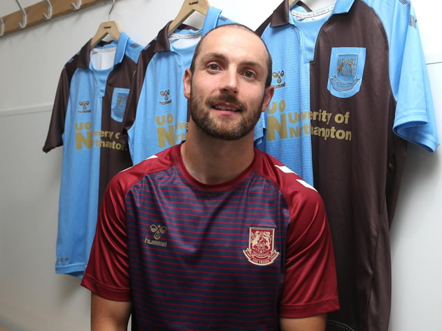 Arrived this week and looks set to lead the line for Cobblers