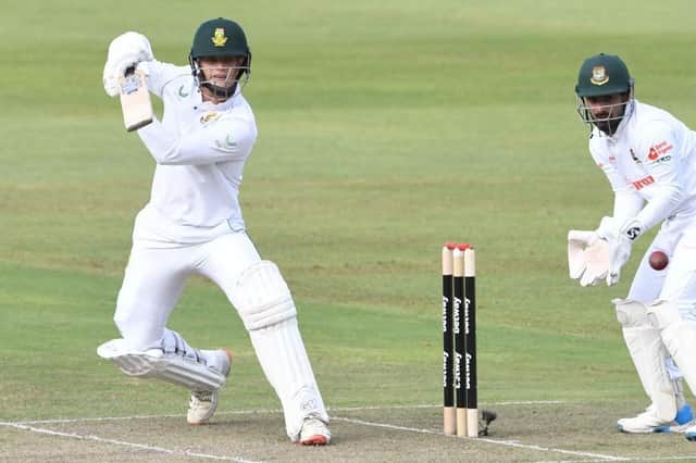 Ryan Rickelton in action for South Africa against Bangladesh in April