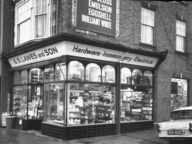 Lawes hardware shop, corner of Wellingborough Road and Bostock Avenue, Northampton, November 23, 1970