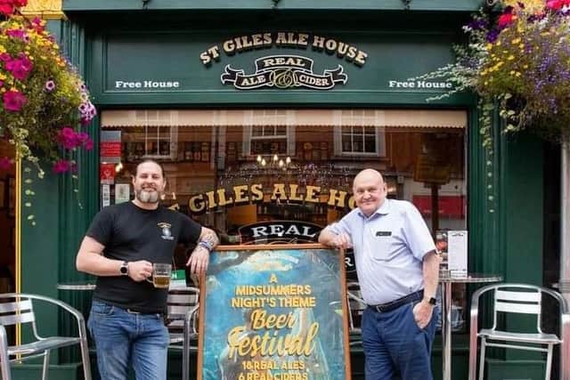 Terry Steers (left) has written a heartfelt goodbye as he is forced to close down St Giles Ale House for good following rising energy costs