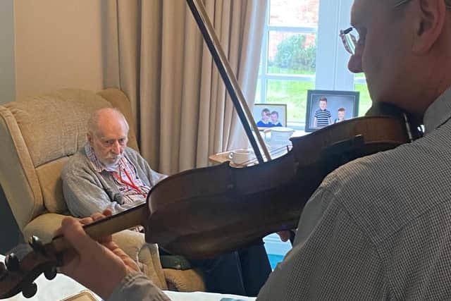 Jon plays beautifully for Michael