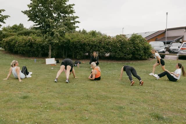 Next June, Amy and a number of her clients and friends will be running the five kilometre pretty muddy Race for Life to raise as much money as they can for Cancer Research. Photo: Imogen Overton Photography.