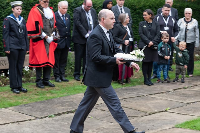 Northamptonshire civic leaders laid wreaths outside All Saints Church on Saturday (September 10) as a way to pay their respects to Her Majesty The Queen.