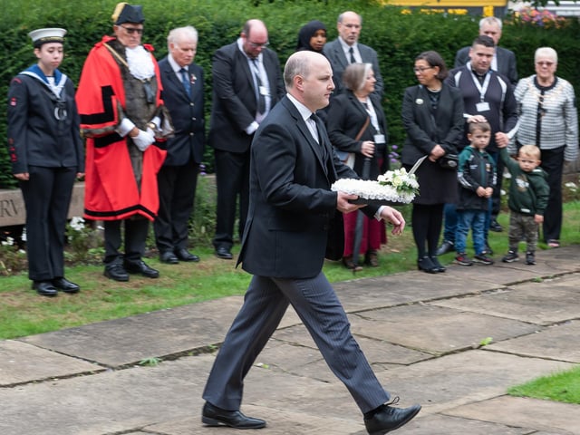 Northamptonshire civic leaders laid wreaths outside All Saints Church on Saturday (September 10) as a way to pay their respects to Her Majesty The Queen.