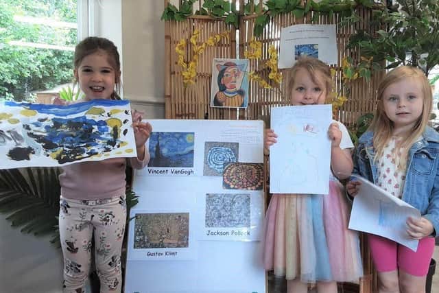 Little artists at Nene Valley Day Nursery