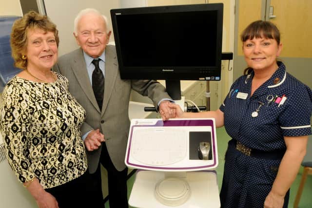 In 2014 Hope Staden with Fred and CNS Sally Mora in the urology extension his donations funded.