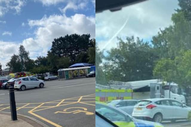Police have set up a base in Morrisons cap park in Kettering Road.