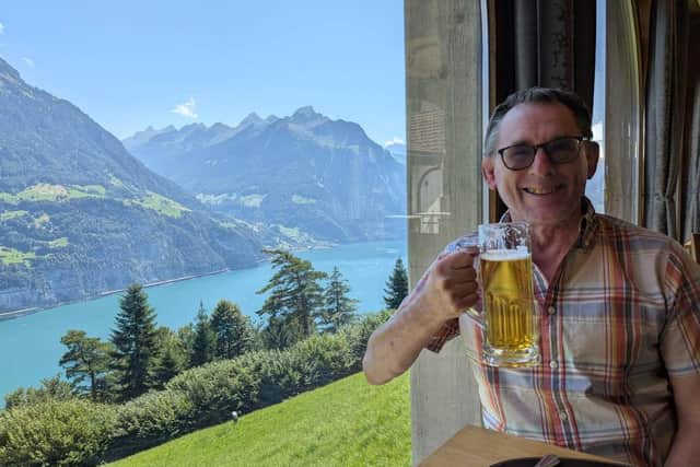 Chris Page finds that cuisine comes no higher than Bellevue restaurant, elevated panorama as intoxicating as its refreshments (Luzern Tourismus)