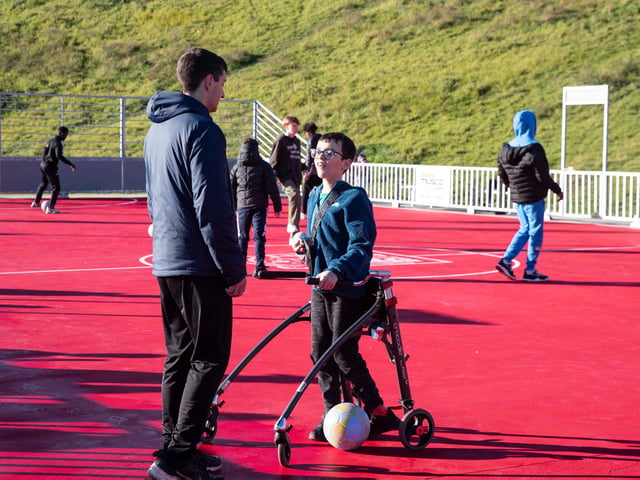 The new community all-weather pitch here at Sixfields was officially opened at Saturday’s Community Day game. Pictures by Kirsty Edmonds