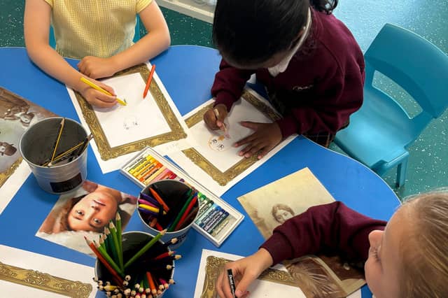 Portraits of Marie Weller by our Reception children