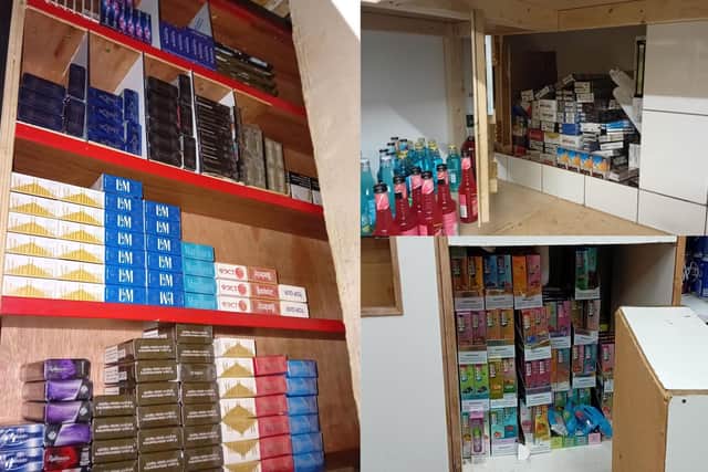 Illegal vapes and cigarettes seized from Northampton shops.