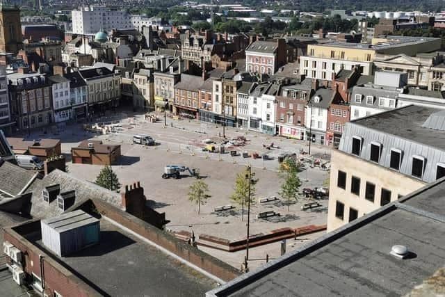 Library picture, Northampton Market Square
