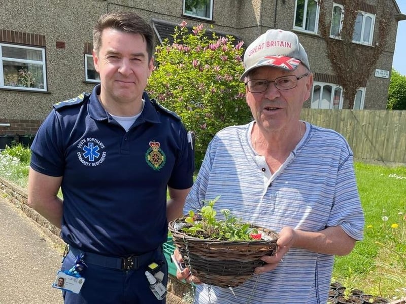 Ken Russell pictured together with Lee, a Weedon Community First Responder.