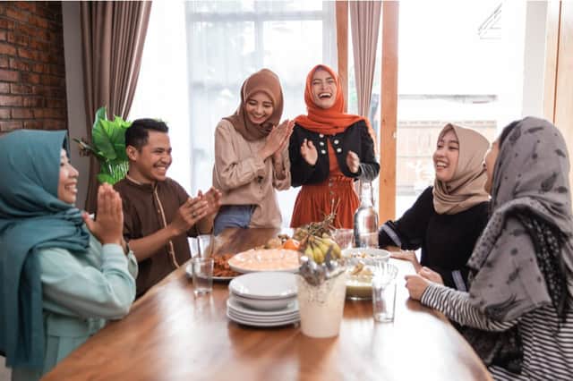 Muslims celebrate with feasts and prayers with family, friends and the community (Photo: Shutterstock)