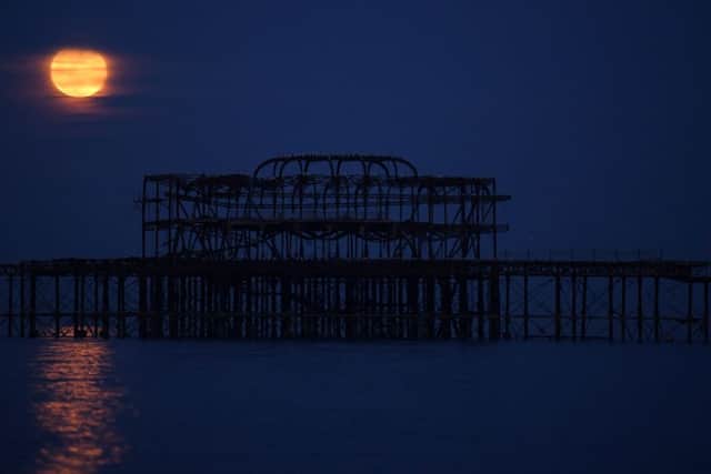 You can see the supermoon on Sunday, March 28. (Photo by Mike Hewitt/Getty Images)