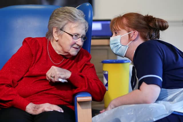 Vaccines for care home workers in England could be made mandatory (Photo: RUSSELL CHEYNE/POOL/AFP via Getty Images)