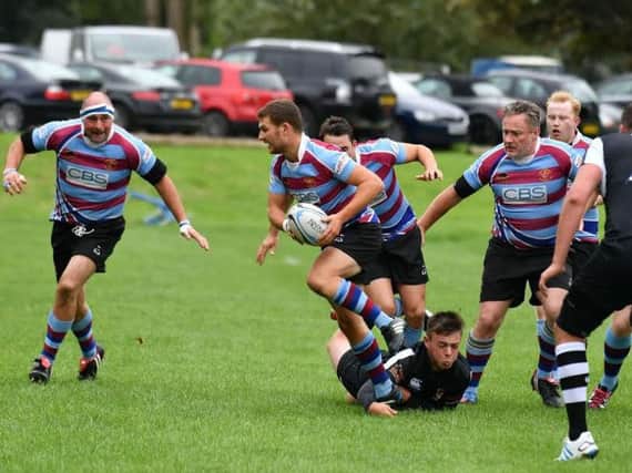 Action from BBOB's 23-7 defeat to Corby S&L