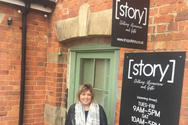 Katie Chapman, outisde the STORY boutique