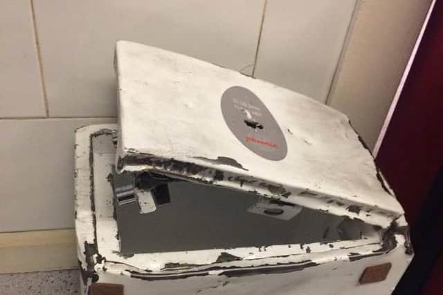 Most Marvellous' cracked safe. Over 600 was taken, as well as 12 knives from the kitchen.