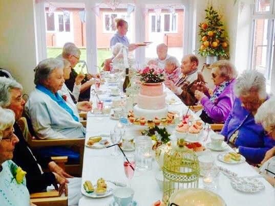 One of the care home's many tea parties.