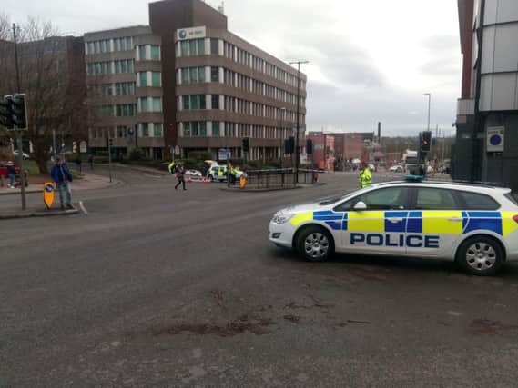 Police closed the road after a man was in collision with a lorry at Mare Fair and Horsemarket. He sadly died at the scene.