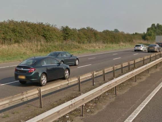 The incident happened on the M1 between J14 and J15 near Northampton.