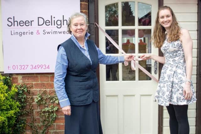 Landlady Helen Brodie with Sheer Delights owner Becky Green as they reopen the shop.