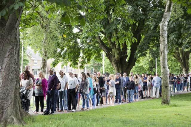 People found themselves queuing due to rigorous security checks upon arrival.