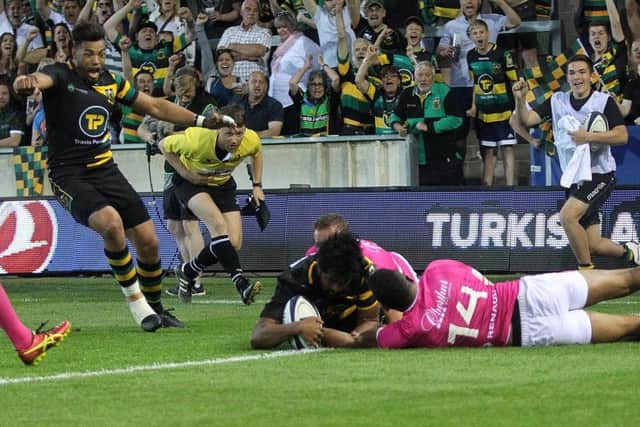 Ahsee Tuala's try helped Saints to beat Stade Franais in the Champions Cup play-off final (picture: Sharon Lucey)