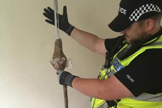 Officers recovered weapons from the Northampton drug den on Friday.
