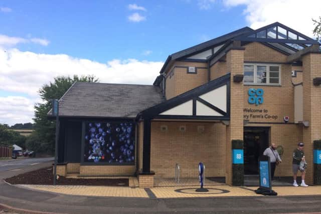 The new Co-Op store, on the site of the former Barn Owl pub.
