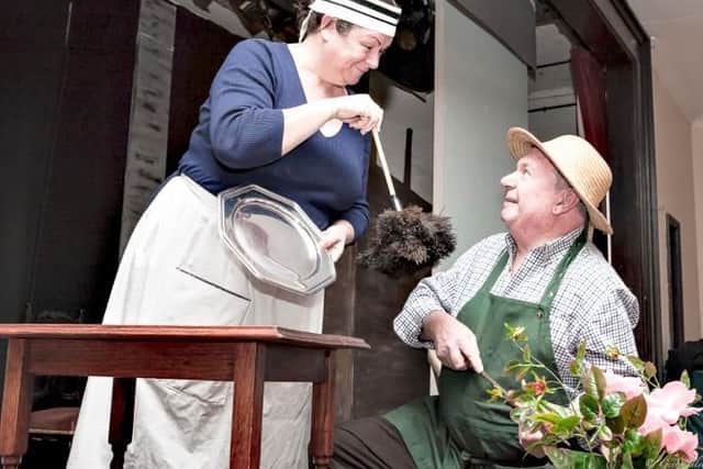 Amanda Miller as Albertina and Peter Dillon as Lord Marshmorton in A Damsel in Distress