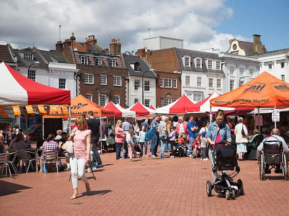 The celebrations later this month combine Royal Wedding celebrations and 'Love Your Local Market Fortnight'. Pictured: Northampton Market.