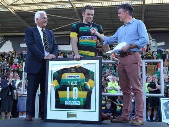 Stephen Myler signed off at Franklin's Gardens last Saturday (picture: Sharon Lucey)