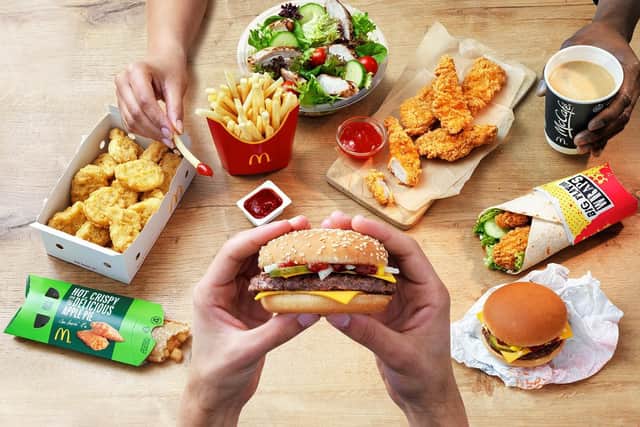 The app allows customers to add notes to customise their meal.